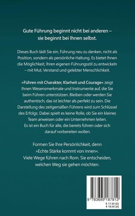 Produktbild: F&uuml;hren mit Charakter, Klarheit und Courage
