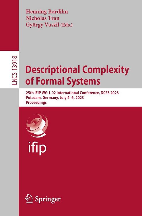 Produktbild: Descriptional Complexity of Formal Systems