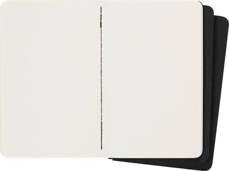 Produktbild: Moleskine Cahier pocket blanko schwarz DIN A6. 3er Pack