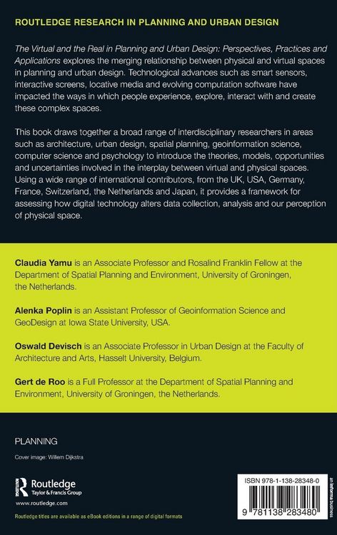 Produktbild: The Virtual and the Real in Planning and Urban Design