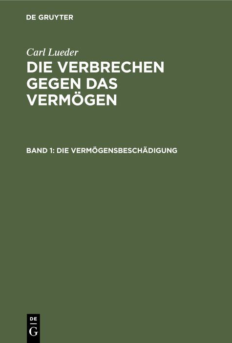 Produktbild: Die Verm&ouml;gensbesch&auml;digung