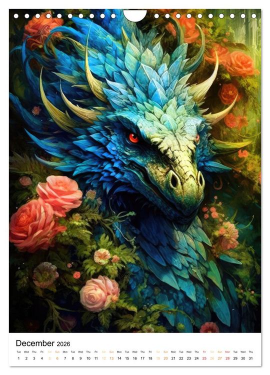 Produktbild: Mystical Drakes (Wall Calendar 2026 DIN A4 portrait), CALVENDO 12 Month Wall Calendar