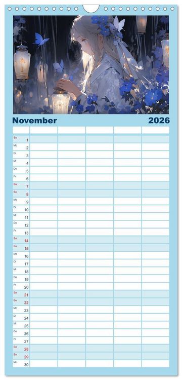 Produktbild: Familienplaner 2026 - Der M&auml;dchen-Kalender mit 5 Spalten (Wandkalender, 21 x 45 cm) CALVENDO