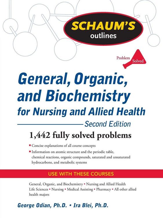 Produktbild: Schaum's Outline of General, Organic, and Biochemistry for Nursing and Allied Health, Second Edition