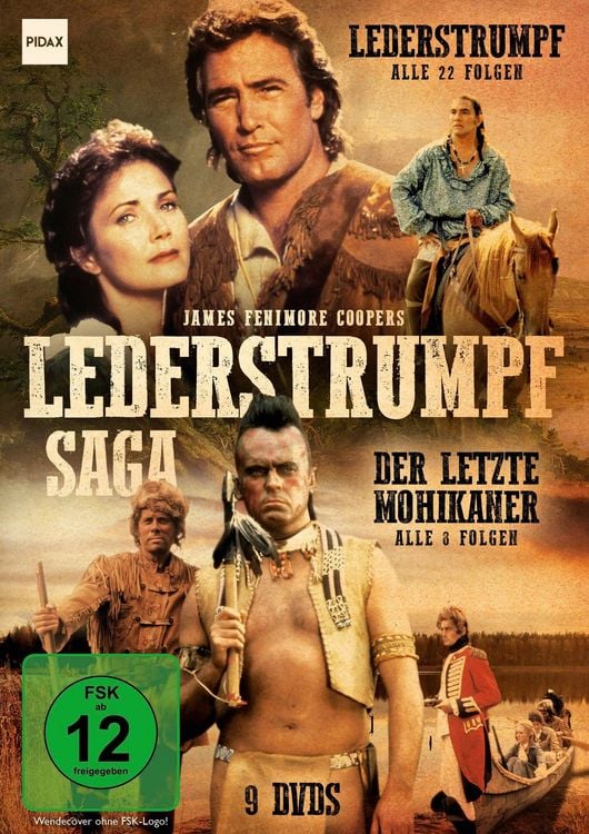 Produktbild: Lederstrumpf-Saga: Lederstrumpf + Der letzte Mohikaner / Zwei Abenteuerserien nach den B&uuml;chern von James Fenimore Cooper [9 DVDs]