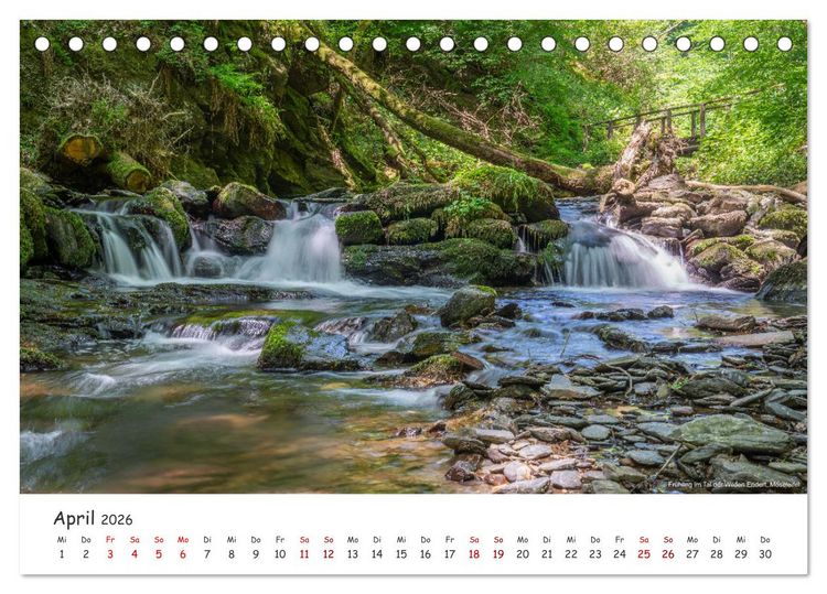 Produktbild: Heimat Entdecken: Eifel - Stille Maare und rauschende Wasser (Tischkalender 2026 DIN A5 quer), CALVENDO Monatskalender