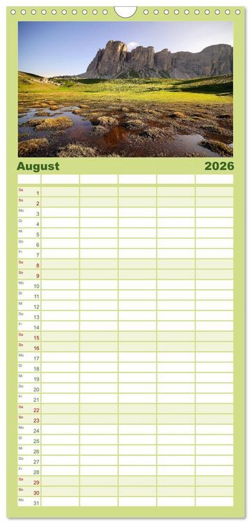 Produktbild: Familienplaner 2026 - S&uuml;dtirol im Jahreslauf mit 5 Spalten (Wandkalender, 21 x 45 cm) CALVENDO