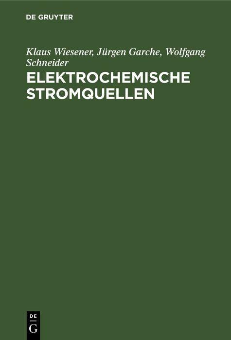 Produktbild: Elektrochemische Stromquellen