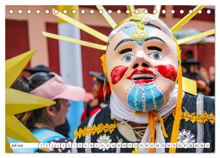 Produktbild: Traditionen und Feste im Hochland von Peru (Tischkalender 2026 DIN A5 quer), CALVENDO Monatskalender