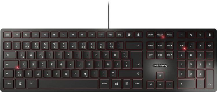 Produktbild: Cherry Tastatur KC 6000 Slim, USB, schwarz