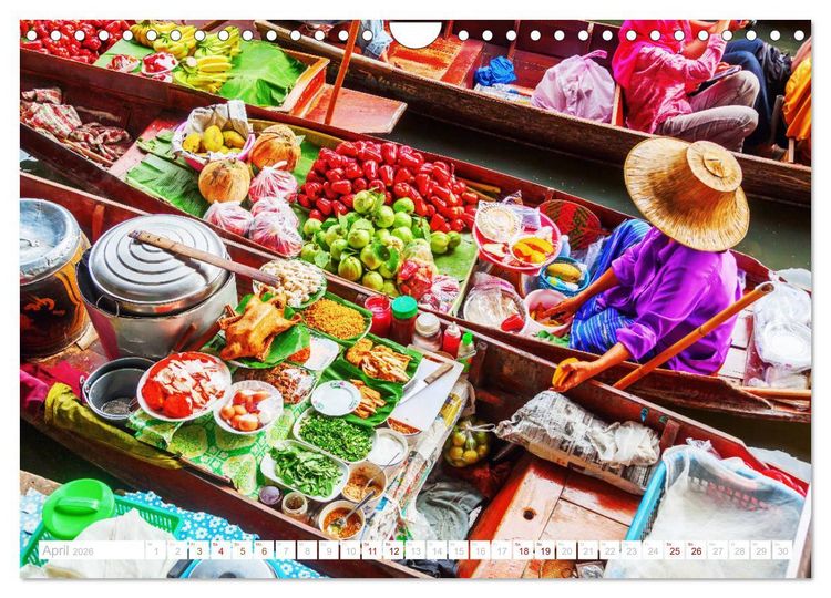 Produktbild: Bangkok - Thailands Hauptstadt in bunten Bildern (Wandkalender 2026 DIN A4 quer), CALVENDO Monatskalender