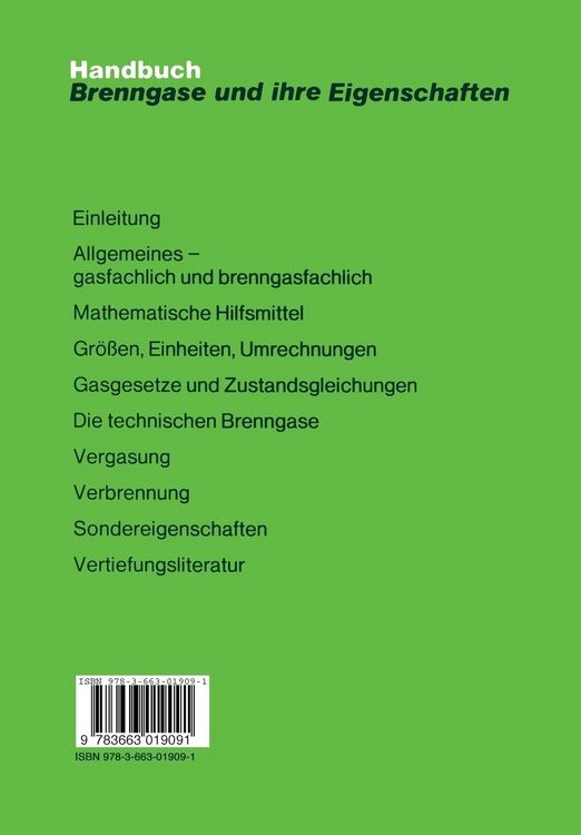Produktbild: Handbuch der Brenngase und ihrer Eigenschaften