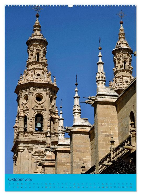 Produktbild: Kathedralen in Spanien (hochwertiger Premium Wandkalender 2026 DIN A2 hoch), Kunstdruck in Hochglanz
