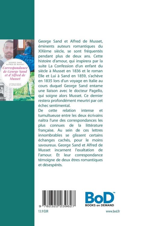 Produktbild: Correspondance de George Sand et d'Alfred de Musset