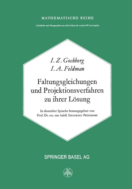 Produktbild: Faltungsgleichungen und Projektionsverfahren zu ihrer L&ouml;sung