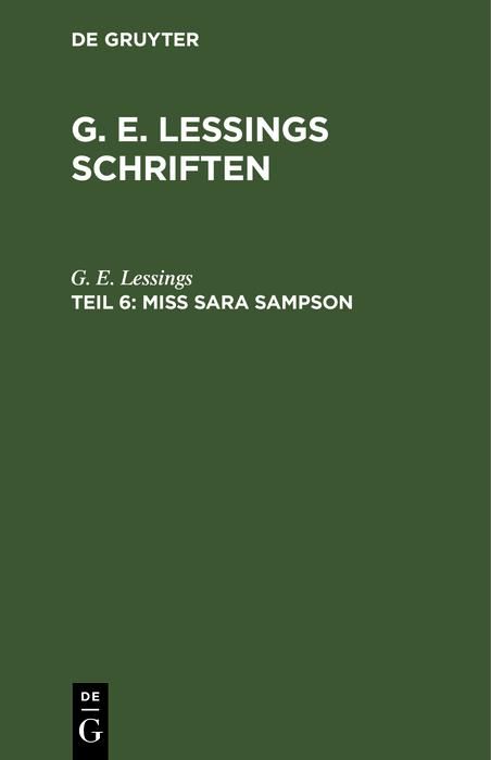 Produktbild: Miss Sara Sampson