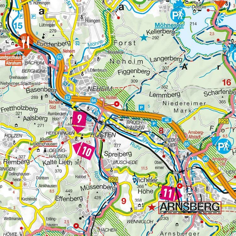 Produktbild: MARCO POLO Freizeitkarte 17 Sauerland, Siegerland 1:110.000