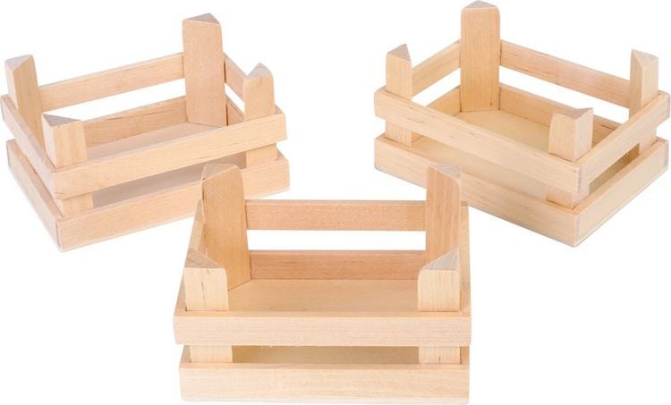 Produktbild: small foot 1808 - Holzkiste natur, klein, Zubeh&ouml;r f&uuml;r Kaufladen
