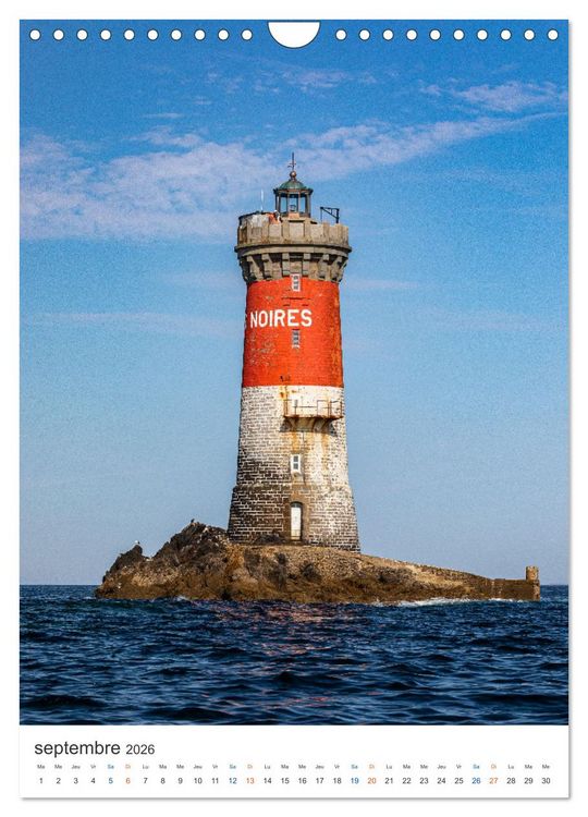 Produktbild: Phares du Finist&egrave;re (Calendrier mural 2026 DIN A4 horizontal), CALVENDO calendrier mensuel