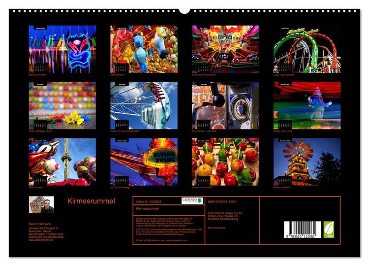 Produktbild: Kirmesrummel (hochwertiger Premium Wandkalender 2026 DIN A2 quer), Kunstdruck in Hochglanz