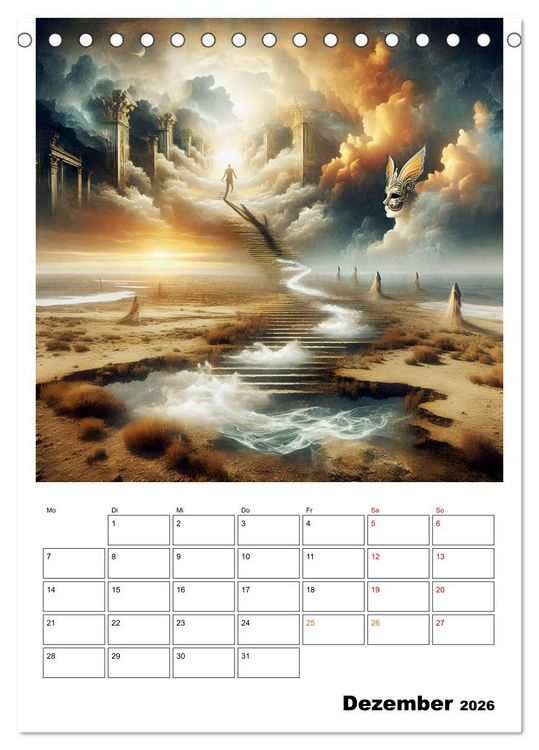 Produktbild: Treppen der Illusionen (Tischkalender 2026 DIN A5 hoch), CALVENDO Monatskalender