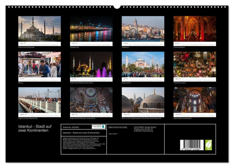 Produktbild: Istanbul - Stadt auf zwei Kontinenten (hochwertiger Premium Wandkalender 2026 DIN A2 quer), Kunstdruck in Hochglanz