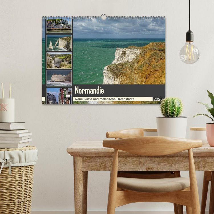 Produktbild: Normandie - Raue K&uuml;ste und malerische Hafenst&auml;dte (Wandkalender 2026 DIN A3 quer), CALVENDO Monatskalender