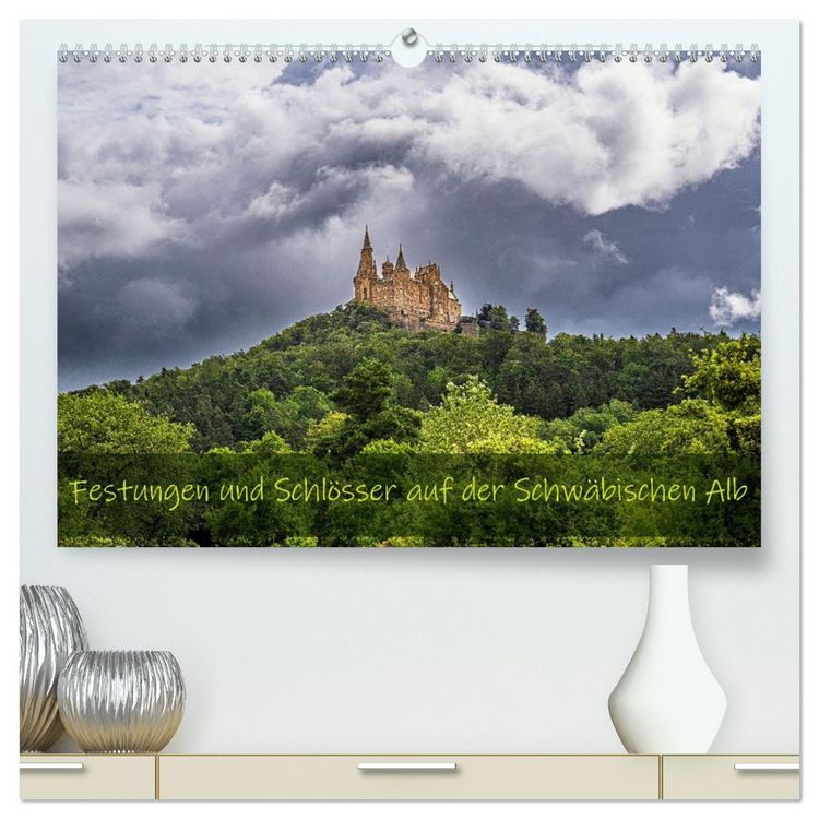 Produktbild: Festungen und Schl&ouml;sser auf der Schw&auml;bischen Alb (hochwertiger Premium Wandkalender 2026 DIN A2 quer), Kunstdruck in Hochglanz