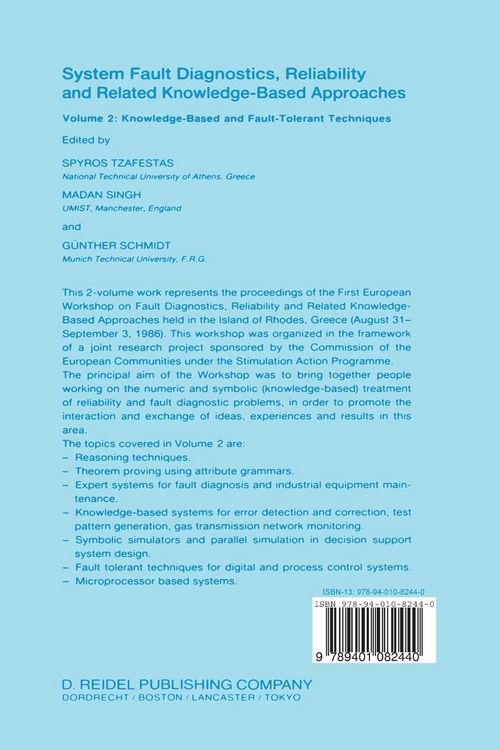 Produktbild: System Fault Diagnostics, Reliability and Related Knowledge-Based Approaches