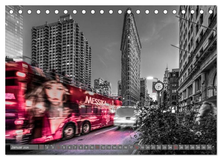 Produktbild: New York City - Color Glam Edition (Tischkalender 2026 DIN A5 quer), CALVENDO Monatskalender