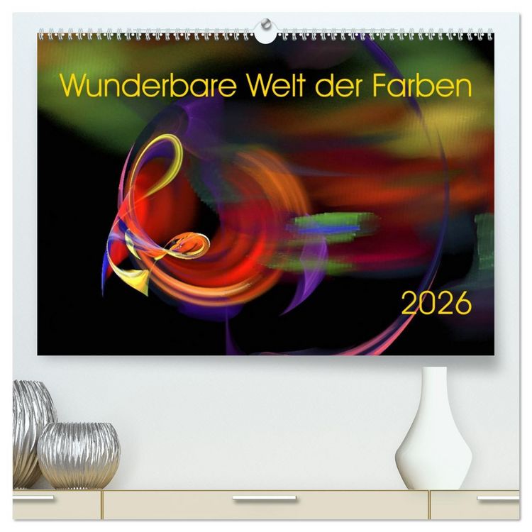 Produktbild: Wunderbare Welt der Farben 2026 (hochwertiger Premium Wandkalender 2026 DIN A2 quer), Kunstdruck in Hochglanz