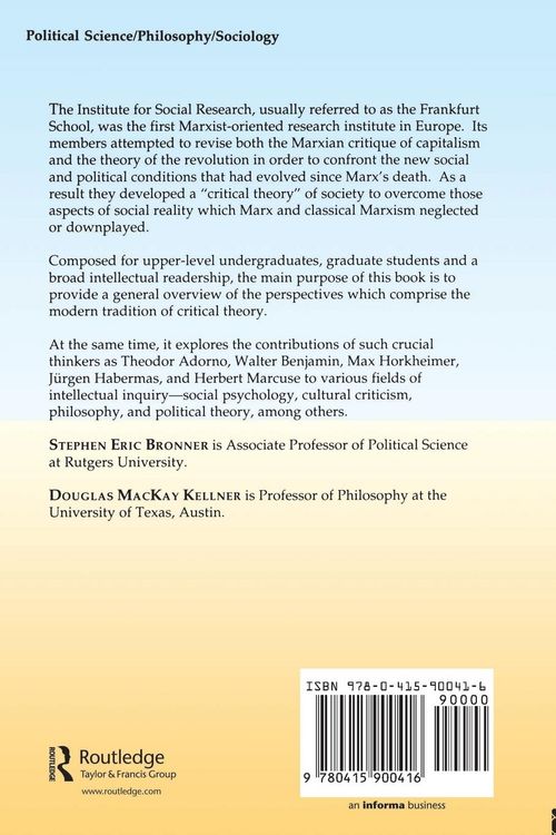 Produktbild: Critical Theory and Society