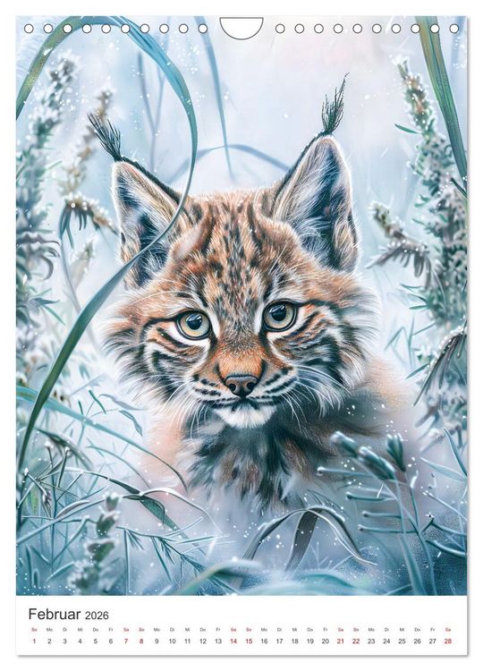 Produktbild: Tierkinder - Niedliche illustrierte Wildtiere in Wald und Flur (Wandkalender 2026 DIN A4 hoch), CALVENDO Monatskalender