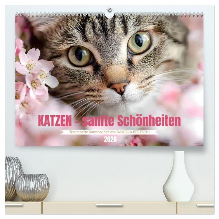 Produktbild: Katzen - sanfte Sch&ouml;nheiten (hochwertiger Premium Wandkalender 2026 DIN A2 quer), Kunstdruck in Hochglanz