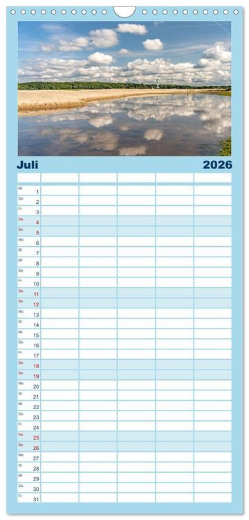 Produktbild: Familienplaner 2026 - Schleswig Holstein - Landeshauptstadt Kiel mit 5 Spalten (Wandkalender, 21 x 45 cm) CALVENDO
