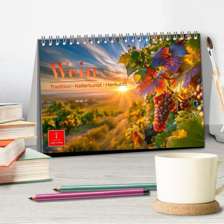 Produktbild: Wein - Tradition &middot; Kellerkunst &middot; Herkunft (Tischkalender 2027 DIN A5 quer), CALVENDO Monatskalender