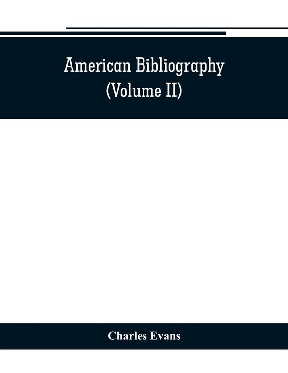 Produktbild: American bibliography