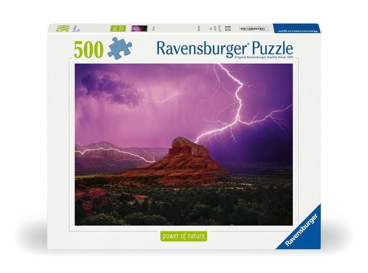 Produktbild: Erwachsenenpuzzle 500 Teile - Pinke Gewitterstimmung