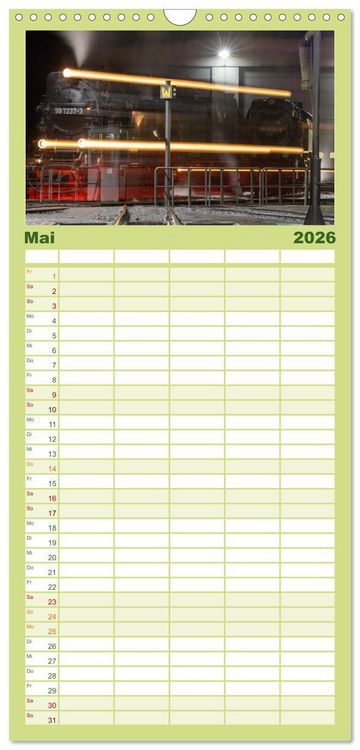Produktbild: Familienplaner 2026 - Ein ganzes Jahr unter Volldampf! mit 5 Spalten (Wandkalender, 21 x 45 cm) CALVENDO