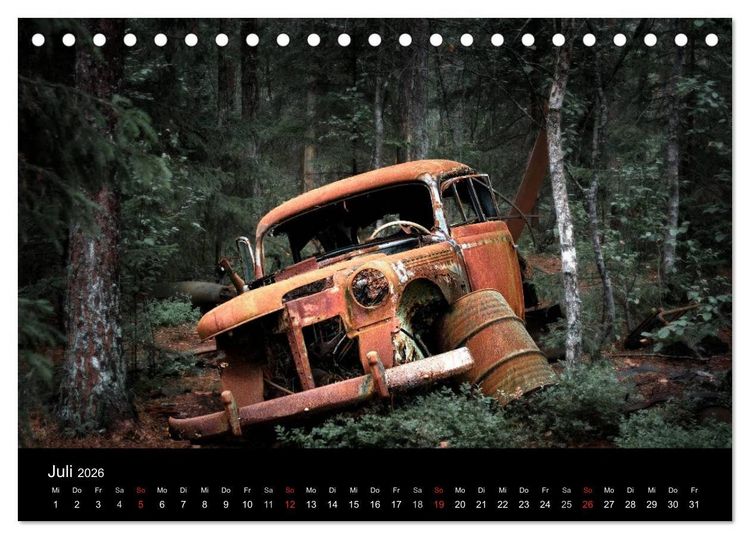 Produktbild: Automobile im Herbst (Tischkalender 2026 DIN A5 quer), CALVENDO Monatskalender