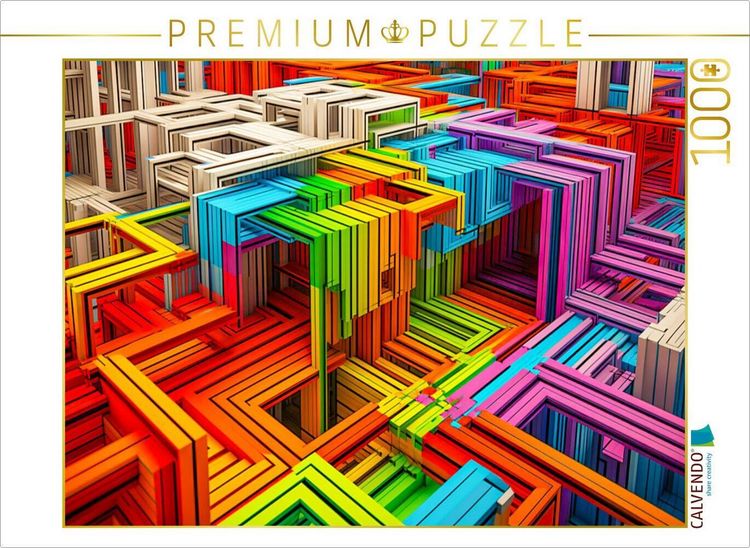 Produktbild: CALVENDO Puzzle Ein Motiv aus dem Kalender 3D - Abstrakte und futuristische Illustrationen | 1000 Teile Lege-Gr&ouml;&szlig;e 64x48cm Foto-Puzzle f&uuml;r gl&uuml;ckliche