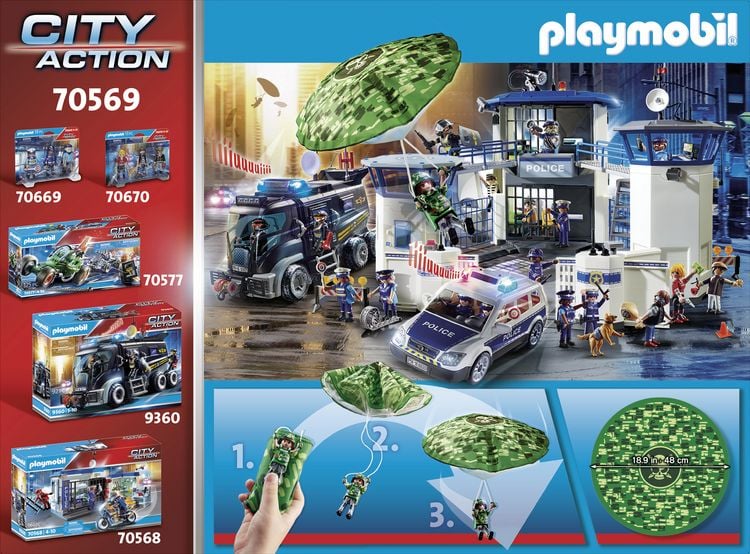 Produktbild: PLAYMOBIL&reg; 70569 Polizei-Hubschrauber: Fallschirm-Verfolgung