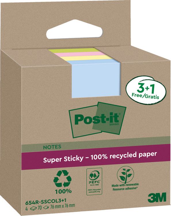 Produktbild: Super Sticky 654 Recycl. 3+1