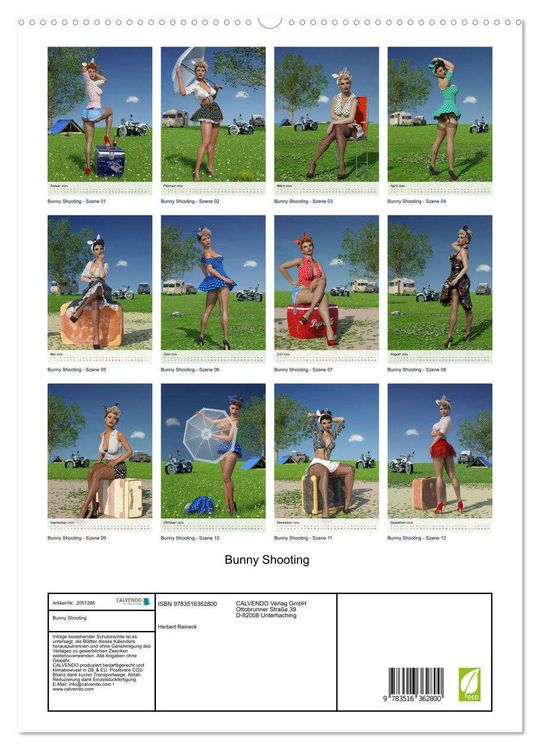 Produktbild: Bunny Shooting (Wandkalender 2026 DIN A2 hoch), CALVENDO Monatskalender