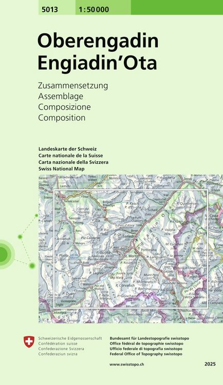 Produktbild: Swisstopo 1 : 50 000 Oberengadin Engiadin' Ota