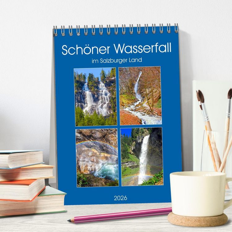 Produktbild: Sch&ouml;ner Wasserfall (Tischkalender 2026 DIN A5 hoch), CALVENDO Monatskalender