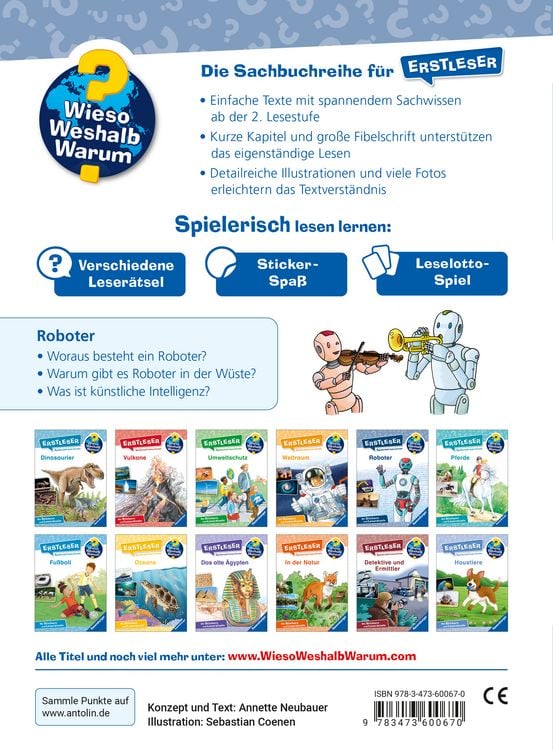 Produktbild: Wieso? Weshalb? Warum? Erstleser, Band 14 - Roboter