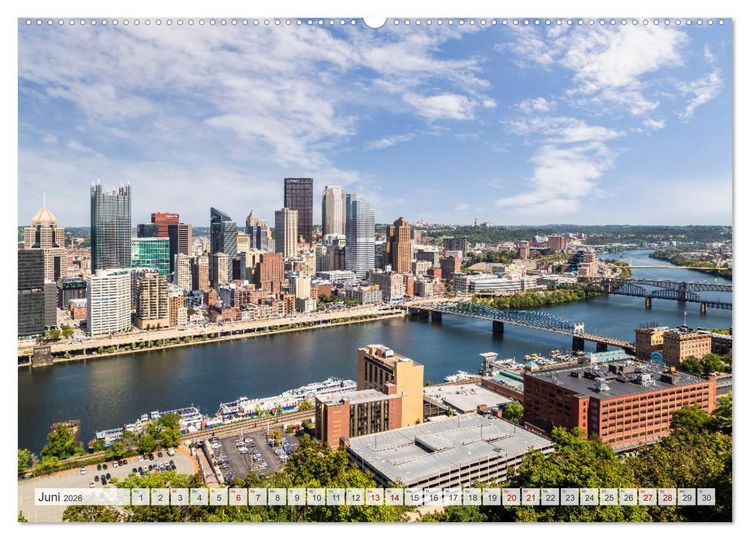 Produktbild: PITTSBURGH Charmante Impressionen (hochwertiger Premium Wandkalender 2026 DIN A2 quer), Kunstdruck in Hochglanz