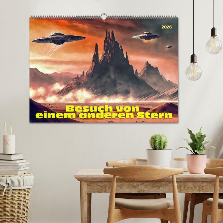 Produktbild: Besuch von einem anderen Stern (Wandkalender 2026 DIN A2 quer), CALVENDO Monatskalender
