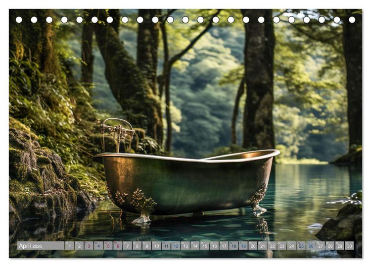 Produktbild: Wannenidylle (Tischkalender 2026 DIN A5 quer), CALVENDO Monatskalender